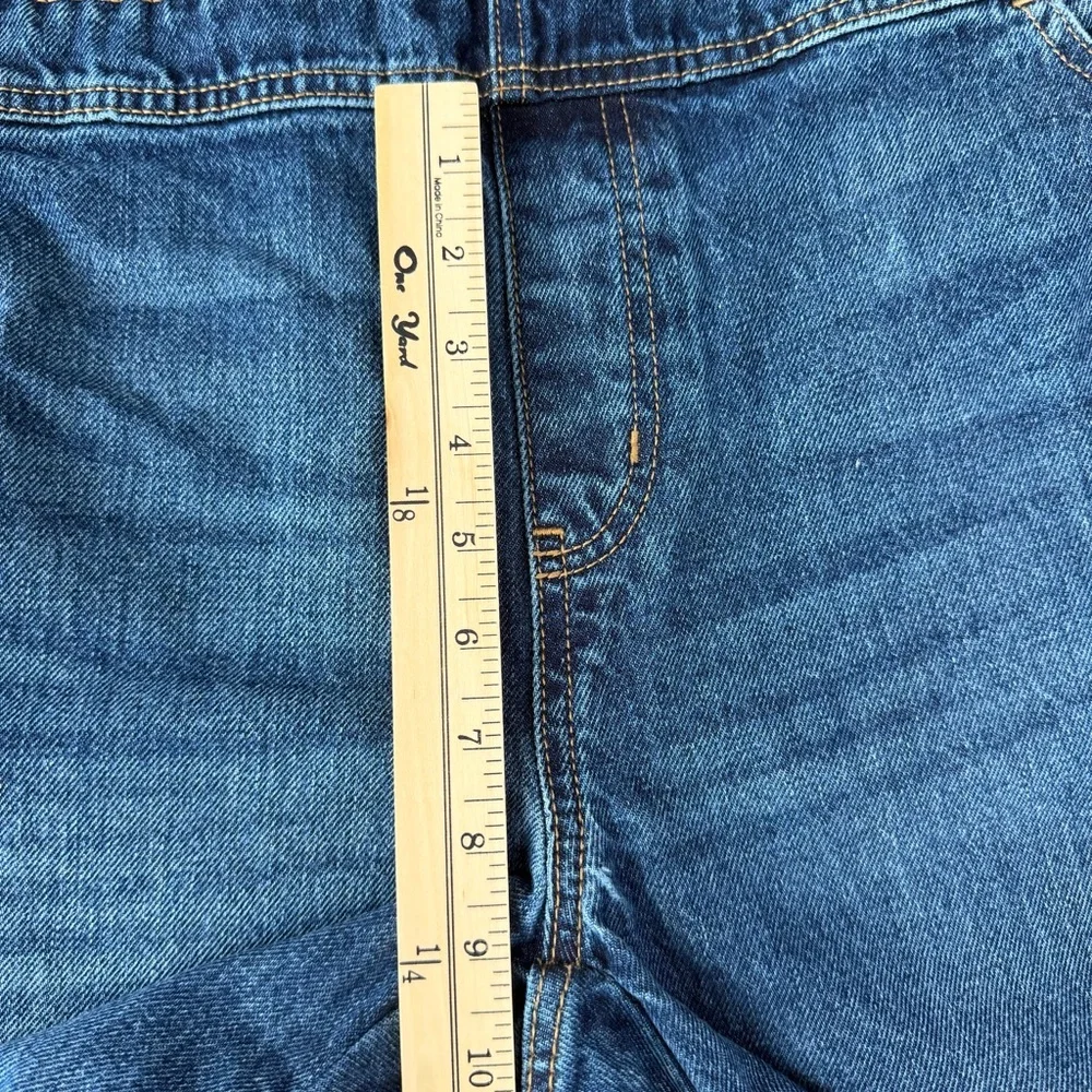 Old Navy Retro Y2K 90s Indigo Blue Denim Ankle Length Overalls Size 6 - Picture 10 of 14